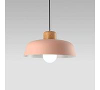 Single Head Macaron Chandelier Modern Lantern Lighting W/Oak Wood and Iron Finish Metal Chandeliers Decoration Lighting Fixtures Creative Bar Bedroom