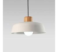 Single Head Macaron Chandelier Modern Lantern Lighting W/Oak Wood and Iron Finish Metal Chandeliers Decoration Lighting Fixtures Creative Bar Bedroom