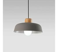 Single Head Macaron Chandelier Modern Lantern Lighting W/Oak Wood and Iron Finish Metal Chandeliers Decoration Lighting Fixtures Creative Bar Bedroom