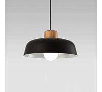 Single Head Macaron Chandelier Modern Lantern Lighting W/Oak Wood and Iron Finish Metal Chandeliers Decoration Lighting Fixtures Creative Bar Bedroom