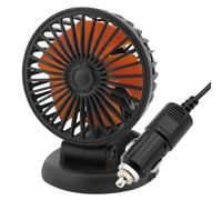 Single Head Small Windshield Electric Fan 2 Speeds Portable Vehicle Fan Multi-Angle Rotatable for Truck SUV Sedan RV Van Boat