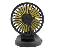 Single Head Small Windshield Electric Fan 2 Speeds Portable Vehicle Fan Multi-Angle Rotatable for Truck SUV Sedan RV Van Boat