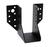 Single Heavy Duty Black Pergola Joist Hanger Face Fix 2mm Thick 48X96mm