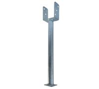 Single Heavy Duty Galvanised Concrete In U Shape Pergola Post Support - Ground Anchor - Foundation Base - Post Bracket - 91mm