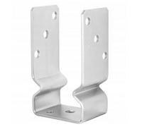 Single Heavy Duty Galvanised Elevated Pergola Bolt Down Post Support - Fence Post Support Bracket - 71mm