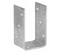 Single Heavy Duty Hot Dipped Galvanised Bolt Down Pergola Post Support - Fence Post Bracket - Post Anchor 71mm