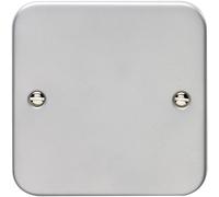 Single HEAVY DUTY METAL CLAD Blanking Plate Round Edged Wall Box Hole Cover Cap