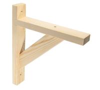 Single Heavy Duty Natural Pine Wooden Shelf Bracket Timber Shelf Bracket 300X345mm