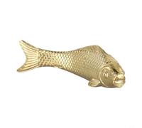 Single Hole Brass Goldfish Drawer Knob for Cabinets, Cupboards, Closets, Bookcases, Nightstands, and Animal Themed Furniture Handles