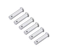 Single Hole Claw Pins - Solid Steel Flat Head Link Hinge Spindle 10mm x 40mm Zinc Plated 6pcs