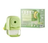 Single Hole Manual Sharpener with Large Container Auto Feeding for Students Artists Offices Manual Pencil Sharpener
