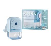 Single Hole Manual Sharpener with Large Container Auto Feeding for Students Artists Offices Sharpener Manual with Container for Colored Pencils Sketch