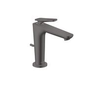 Single Hole Mixer Tap Axor Citterio C CoolStart, drain fitting, Cubic cut, 125 Brushed Black Chrome 49041340