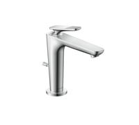 Single Hole Mixer Tap Axor Citterio C CoolStart, pull-out waste fitting, Cubic cut, 125 Chrome 49031000
