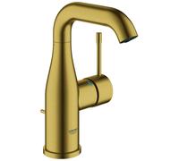 Single Hole Mixer Tap Grohe Essence with pop-up waste set Brushed Cool Sunrise