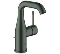 Single Hole Mixer Tap Grohe Essence with pop-up waste set Brushed Hard Graphite