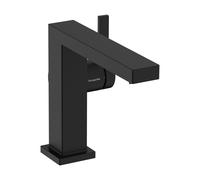 Single Hole Mixer Tap Hansgrohe Tecturis E Fine 110 Coolstart Push-Open Waste Trim 150x130mm Black Mat