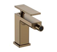 hansgrohe Tecturis E - bidet tap with pop-up waste set, bidet mixer tap with spout height 101 mm, brushed bronze, 73200140