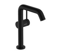 Single Hole Mixer Tap Hansgrohe Tecturis S Fine 210 Coolstart Swivel Spout Push-Open Drain Trim Black Mat
