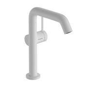 Single Hole Mixer Tap Hansgrohe Tecturis S Fine 210 Coolstart Swivel Spout Push-Open Drain Trim White Matt