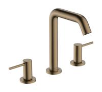 Single Hole Mixer Tap Hansgrohe Tecturis S Recessed PushOpen drain 150mm Brushed bronze