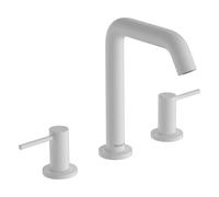 Single Hole Mixer Tap Hansgrohe Tecturis S Recessed PushOpen drain 150mm White Matt