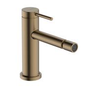 Single Hole Mixer Tap Hansgrohe Tecturis S waste puller 140mm Brushed bronze