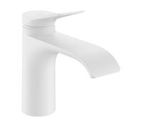 Single Hole Mixer Tap Hansgrohe Vivenis 80, CoolStart, pop-up waste-set Matt White 75014700