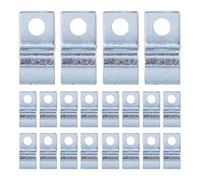 Single Hole Pipe Clamp Zinc Plated Stainless Steel Pipe Clip Smooth Polished Inner Ring Strong Resistance for Rubber Rings Steel Pipes 20PCS (16mm)