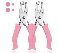 Single Hole Punch, 2 Pcs Hand Hole Puncher with Soft Grip Handle, 1/4" and 1/8" Small Hole Paper Punch for Crafts, Scrapbooks, 6 Sheets Capacity, Tags, Tickets (Pink)