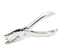 Single Hole Punch 2PCS Metal Handheld - Heavy Duty Hole Puncher for Office, School & Crafting Silver, A4/A5 Compatible 6mm/3mm