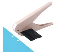 Single Hole Punch for Paper, Mushroom Shape - 10 Sheet Capacity Handheld Puncher with Ruler & Chip Collector - Compact Hole Punch for Office School Stationery Crafts - Steel ABS Material (LightPink)