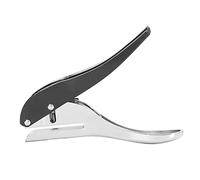 Single Hole Punch - Hand Held Paper Puncher with 3mm Diameter and 25mm Maximum Reach - 25 Sheet Capacity Full Metal Construction for Office Document Binding PVC Card and Cardboard