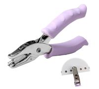 Single Hole Punch, Handheld Hole Puncher Small Metal Circle Hole Punch With Soft Grip Handle Mini Paper Punch for DIY Crafts Notebooks Invoices Cards Gift Tags Home School Office (Purple-3mm)