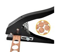 Single Hole Punch, Heavy Duty Single Hole Punch Hole Punches Portable Hand Held for Tags Cards Plastic (15MM Black)