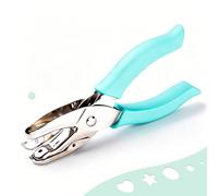 Single Hole Punch, Small Paper Punch for Crafts Paper Shaper, 3mm Hole Puncher with Paper Cage, Metal Hole Pliers for DIY Crafts, Flash Card and Scrapbook Making - 8 Sheet Capacity