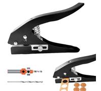 Single Hole Puncher, Heavy Duty Paper Cutter, Handheld Craft Tool, Clean Cut Design, Metal Grip Handle, 1 Set, For Tags Scrapbooks Labels PVC Sheets Cards