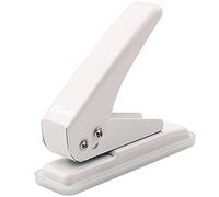 Single Hole Puncher of 20 Sheet Punch Capacity,1/4 Inch Hole Portable Paper Puncher with Non-Skid Base for Paper, Handcraft, Clipboard, DIY Art Project and Binder Inside Pages (White)