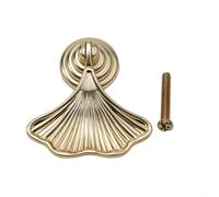 Single Hole Wardrobe Door Knob Pull with Zinc Alloy Ginkgo For Leaf Design, Cabinet Drawer Handle Suitable for Cupboard Doors, Bedroom Furniture and Closets