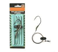 Single Hook Fishing Rig with Rattle Bell for Catfish Targeting Carbon Steel 100cm Fishing Line Bottom Fishing Setup to Simulate Prey Movement (8#)