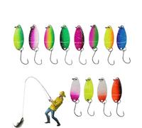 Single Hook Spinner Bait, Sequin Fish Bait,Metal Spoon Spinner Bait - Fishing Accessory for Catching House Mouth, Trout, Bass, Catfish