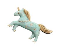 Single Horn Horse Badge Pin Korean Minimalist Macaron, Green