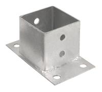 Single Hot Dipped Galvanised Bolt Down Pergola Post Support Bracket - Fence Post Support - Post Holder - 91mm