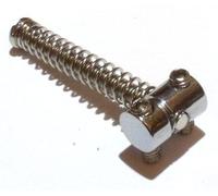 Single individual telecaster bridge saddles in chrome 38mm long screw