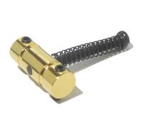 Single individual telecaster bridge saddles in chrome, black or gold (35mm long screw, Gold)