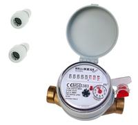 Single-Jet Cold Water Meter 1/2" BSP (15mm) with HEP2o Fittings
