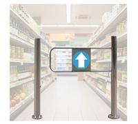 Single Lane Super Access GateSteel Swing ty Door for Store/Library Warehouse/Construction Entry/Exit Device (Left 1m Total Length)