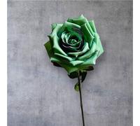 Single Large Open Green Rose - Realistic Artificial Bloom (Green)