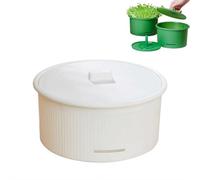 Single-Layer Bean Sprout Growing Kit - 7.3" Kitchen Sprouter with Grid Tray & Light-Blocking Lid, Plastic Sprouting Pot for Healthy Mung Beans, Lentils, Broccoli & Alfalfa