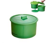 Single-Layer Bean Sprout Growing Kit - 7.3" Kitchen Sprouter with Grid Tray & Light-Blocking Lid, Plastic Sprouting Pot for Healthy Mung Beans, Lentils, Broccoli & Alfalfa